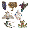 Animal pearl chest needle bee frog frog dragonfly, woodpecker chest flower owl elephant leopard peacock peacock