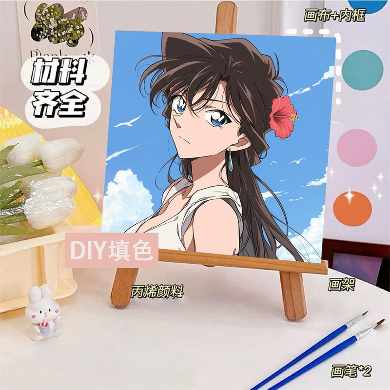 コナンデジタル油絵DIY手塗り怪盗キッドアニメアクリルメーカー卸売装飾画|undefined