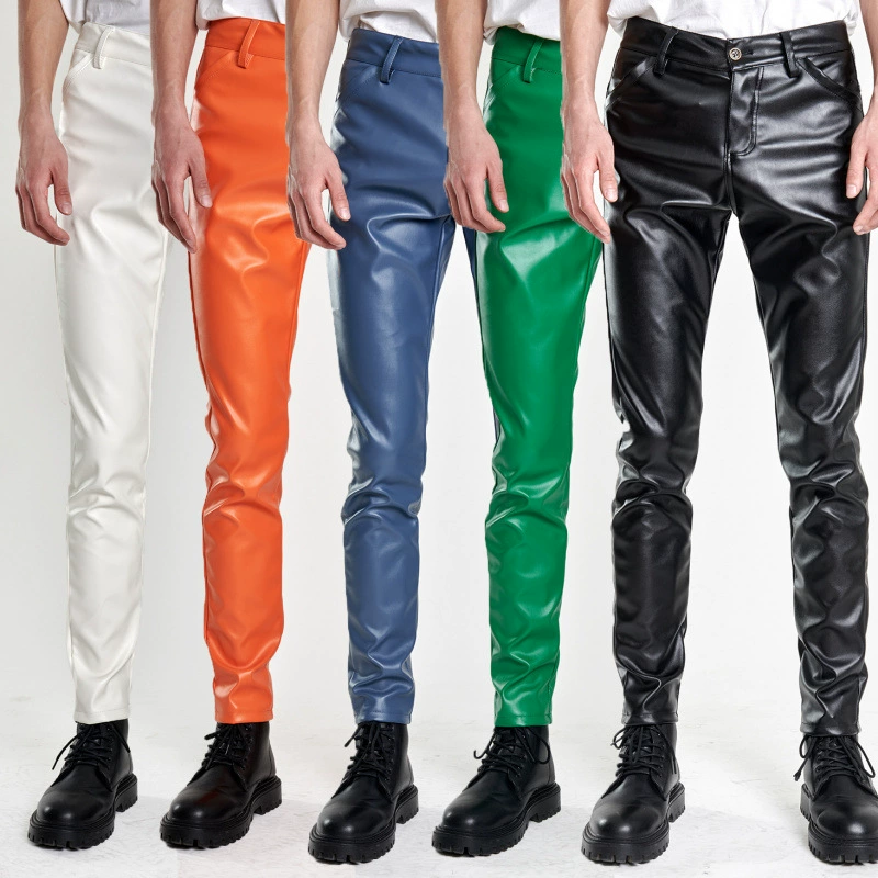 Мужские летние тонкие весенние эластичные зеленые дышащие брюки, slim fit