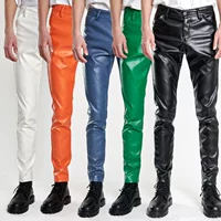 Мужские летние тонкие весенние эластичные зеленые дышащие брюки, slim fit