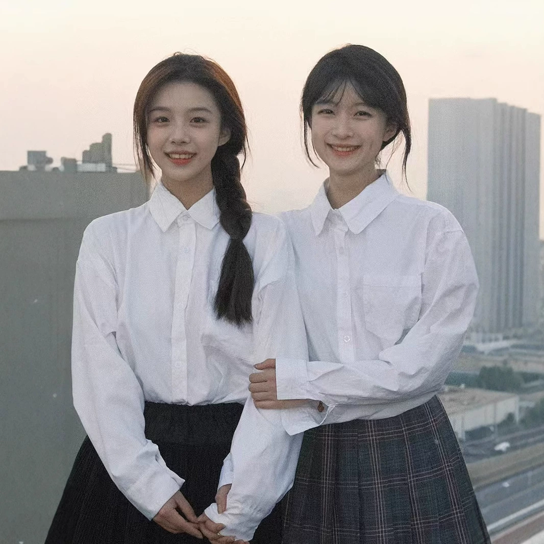 Белая рубашка Симидзу, средняя рубашка, женская рубашка с короткими рукавами, студентка jk униформа, школьная форма, большой размер, белая рубашка