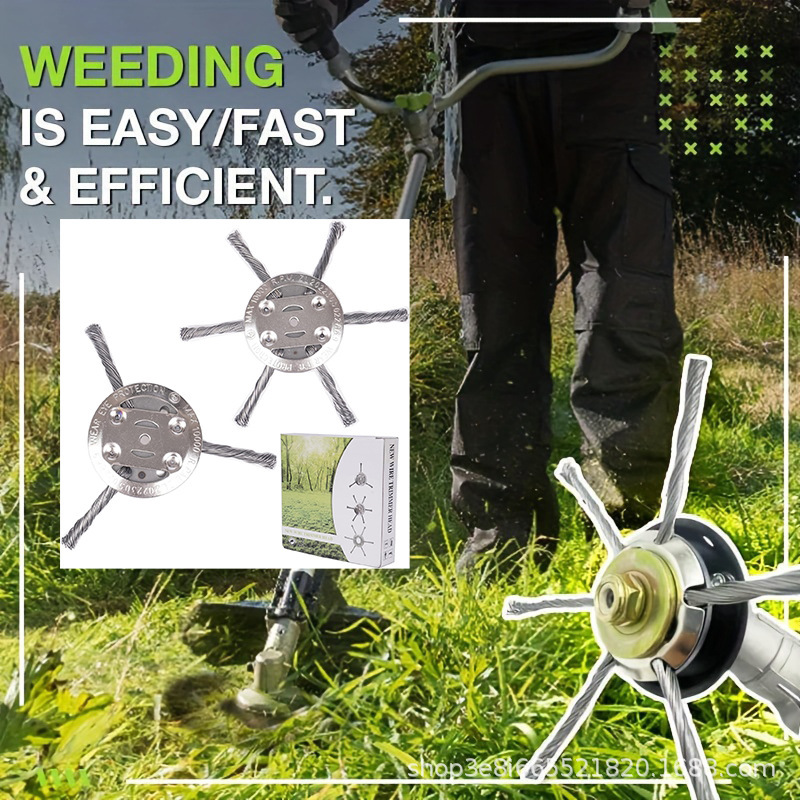 Lawn mower steel wire weeding blade 6inch grass cutting head weeding disc garden accessory blade