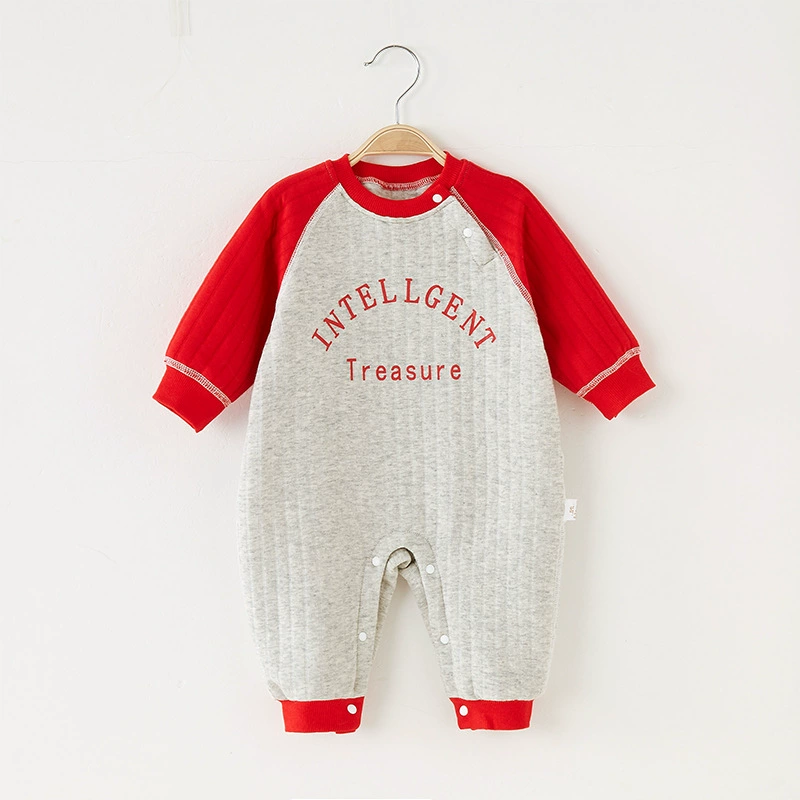 Quilted children's demi-season keep warm winter bodysuit for new born