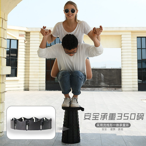 Internet celebrity outdoor camping folding stool third generation streamlined thickened portable telescopic stool factory direct sales wholesale