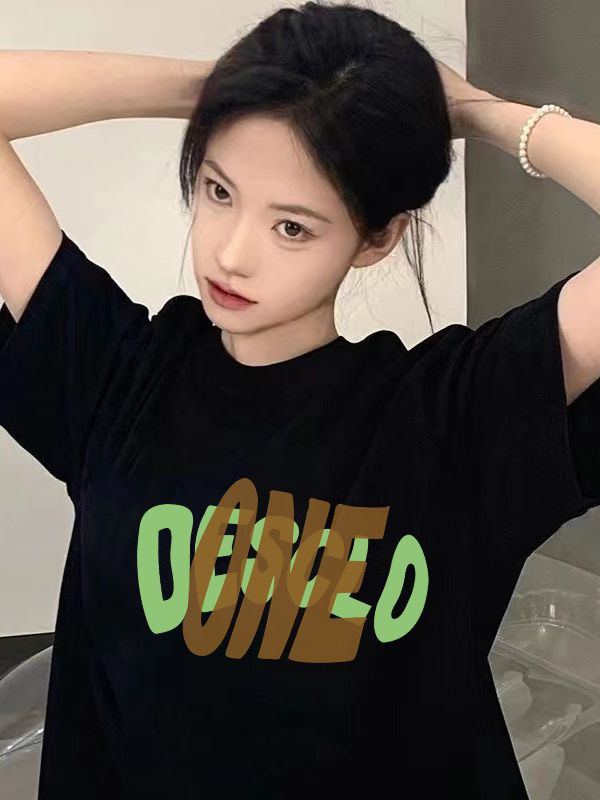 Camiseta para mujer, estilo verano 2026, de seda helada transpirable de secado rápido, estilo Hong Kong, moderna, estampada, de manga corta, para hombre
