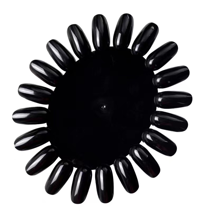 Tarjeta de esmalte de uñas oval 20 tablero de exhibición de obras de uñas de color oval placa de pintura de uñas falsas