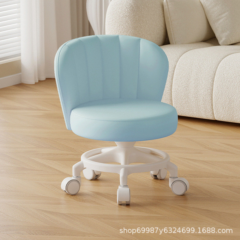 Rueda universal anti-rollback pequeña polea taburete baja silla respaldada para el hogar con un niño banco redondo rueda de correa rueda silenciosa