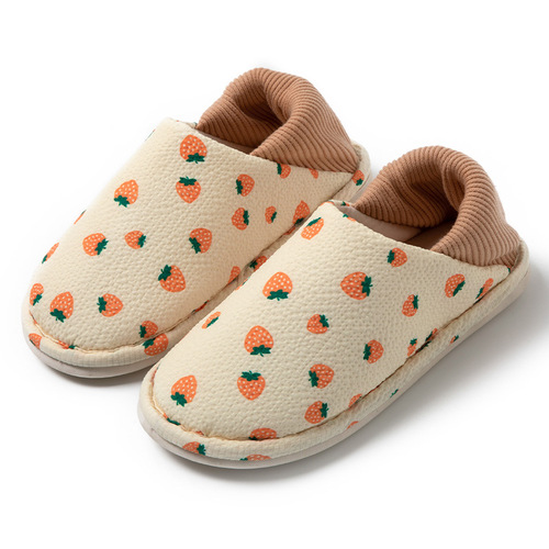 Spring and Autumn Moon Shoes, thin style with soft bottom, non-slip, for postpartum women, breathable, home use, warm heel slippers for women