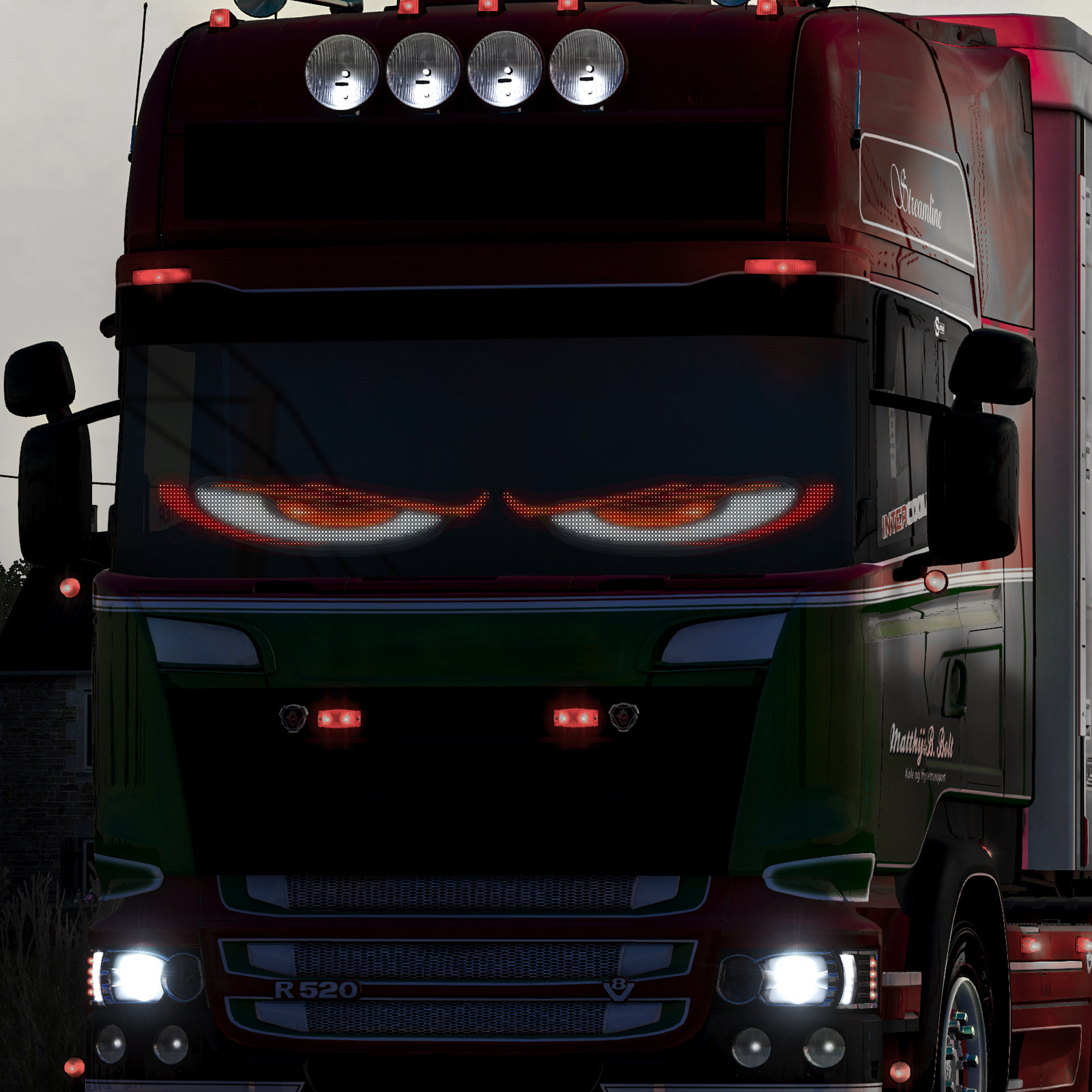 Nuevo camión dinámico ojo del diablo LED coche pantalla USB montado en coche ojo lámpara de camión dinámico APP