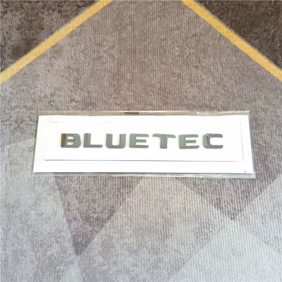 Car logo – emblem modification, featuring English lettering - standard-high-end-matte-black-bluetec-one-piece