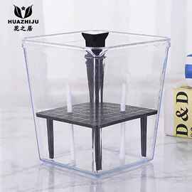 高透明塑料方形自吸水透气桌面创意水培花盆蝴蝶兰洋兰绿萝花盆