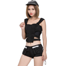 出口万圣节服饰女款淘宝一件代发工厂直销游戏制服女警职业分体服