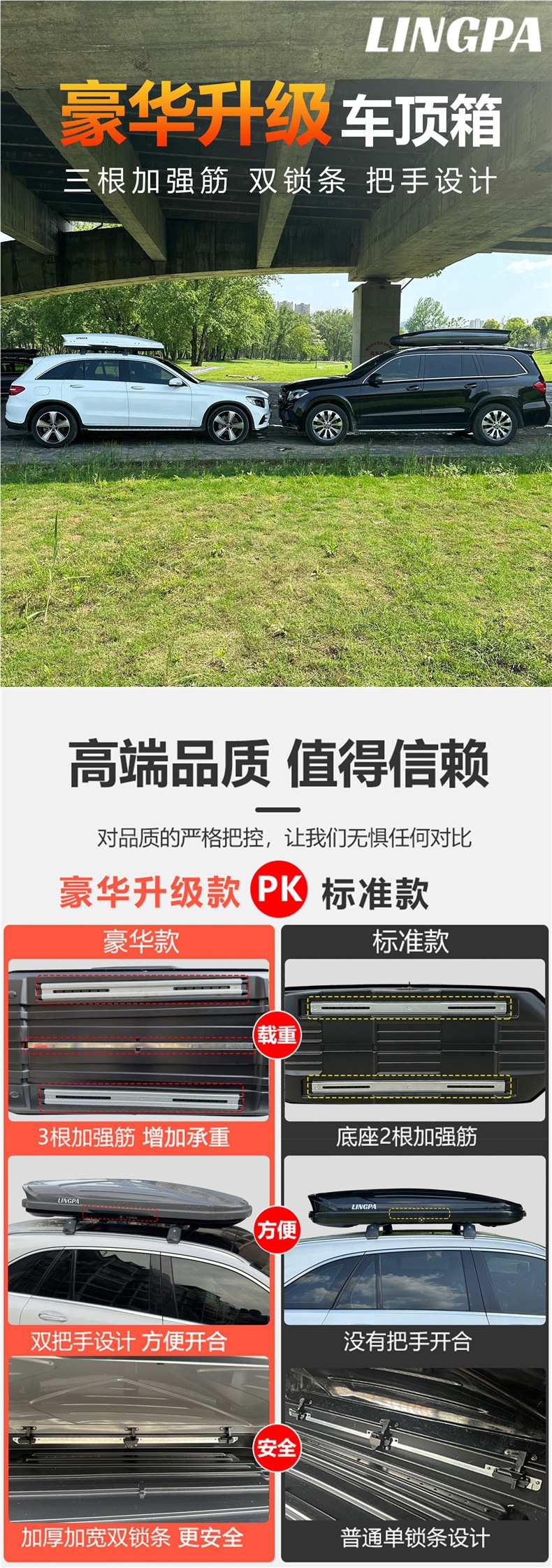 Roof Box Suv Universal Car Roof Box Luggage Rack Suitcase Ultra-Thin Large Capacity Sunken Type