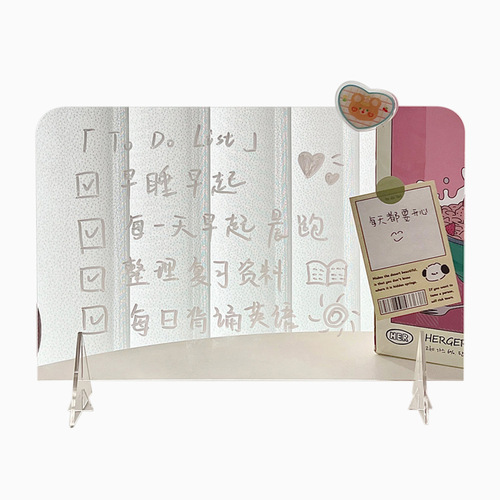 ins style simple transparent acrylic note board student message board creative memo portable mini writing board