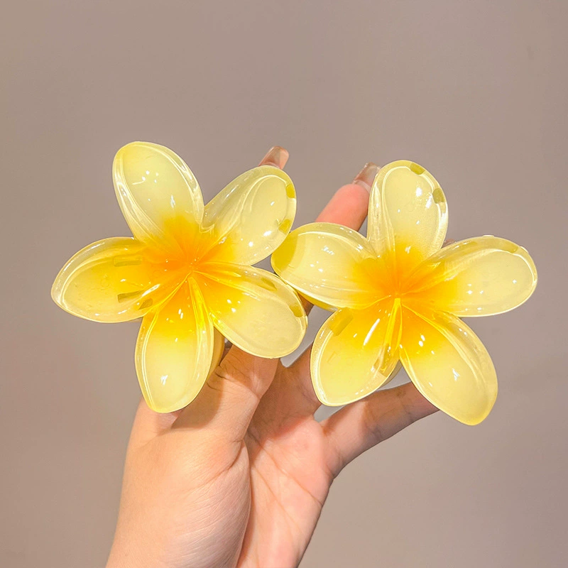 Crab pin, hairgrip, ponytail, shark, hair accessory, set, flowered, wholesale