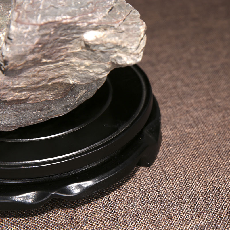 Matte paint wooden round vase, wooden base, fish tank planter, odd stone, jade decor tray, wine jar stand, base