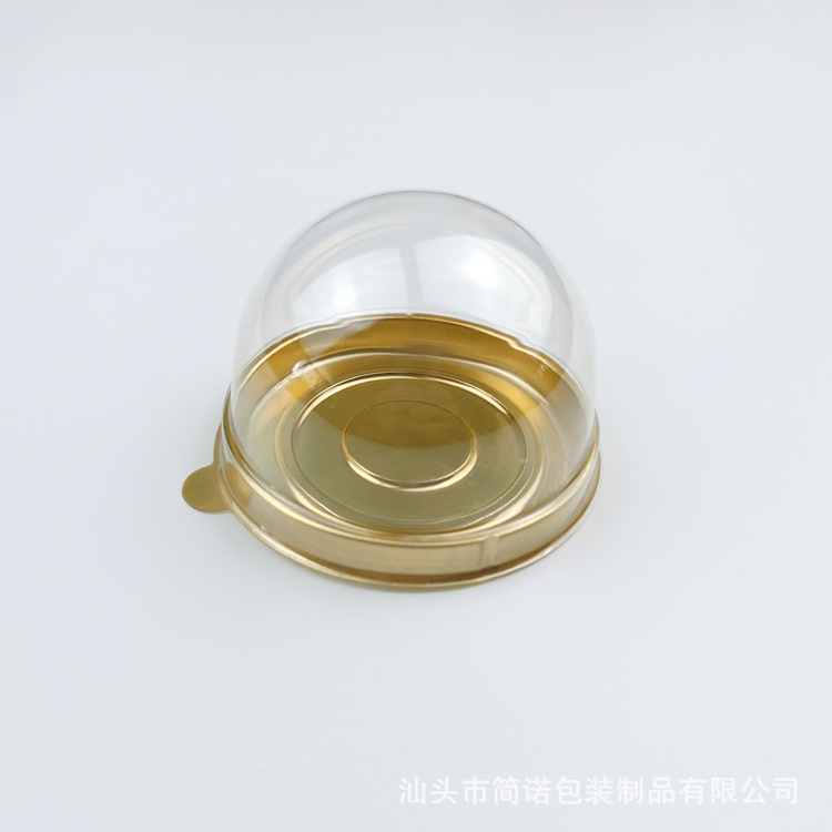 FUENTE fabricante sola yema de huevo caja de embalaje crujiente pastel de frijol verde pastel de luna de mediados de otoño caja de ampolla redonda transparente nieve Mei Niang