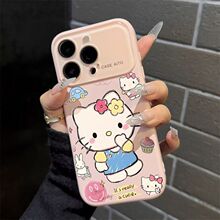 蓝车花朵Kitty猫适用iPhone17PROMAX手机壳新款16/15全包14小众13
