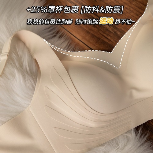 Original Japanese lift-up seamless underwear for women with small breasts, no rims, soft support, side breasts, anti-sagging bra