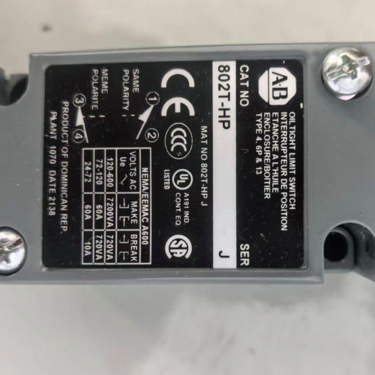 现货供应美国AB 限位开关 802T-HP 全新原装，仓库直发
