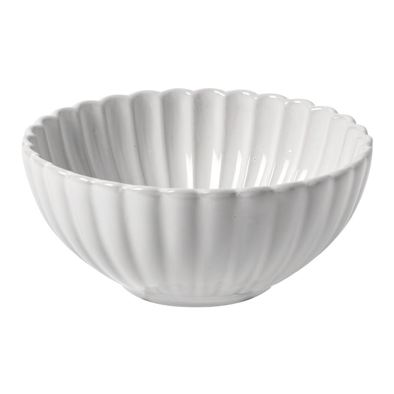 Japonés creativo en relieve de encaje tazón de platos de cerámica tazón de fideos tazón de cubiertos caseros tazón de ensalada de frutas comercio exterior al por mayor