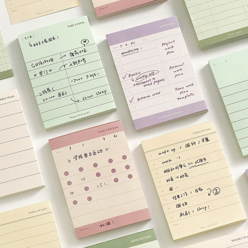 NOTE FOR80 sticky notes, ordinary life notes, light retro simple function sticky notes, hand note decorative paper