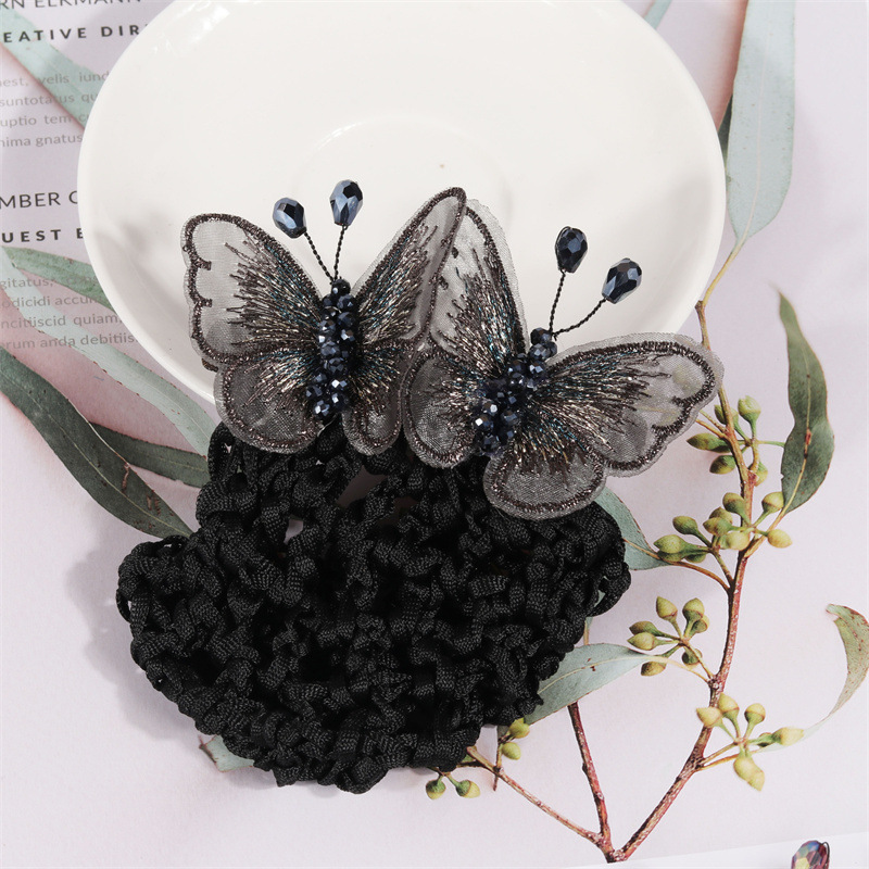 2023 nueva moda pelo roto artefacto pelo neto horquilla Cola de Caballo clip elegante retro francés mariposa horizontal Chuck clip superior