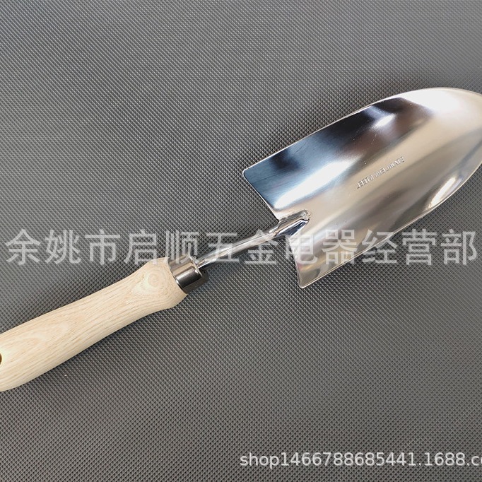 不锈钢大铲园林铲花铲铁铲种菜铲木柄铲子园艺工具不锈钢铲子