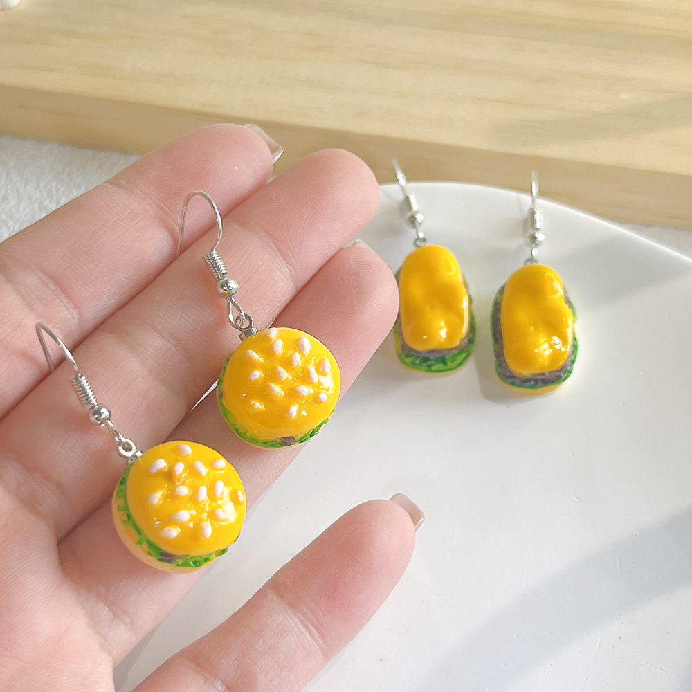 1 Pair Cute Food Resin Drop Earrings display picture 3