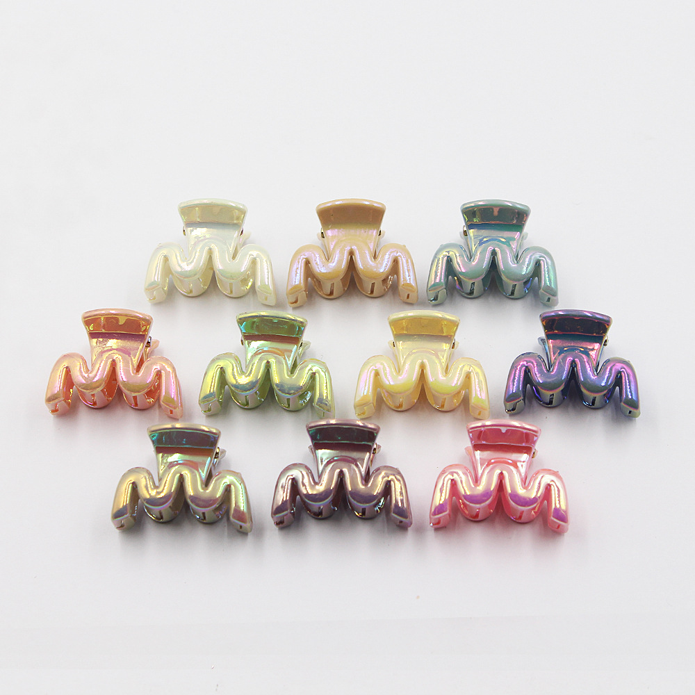 2.5 Morandi galvanizado AB color lateral gradiente mini rascar tiburón clip de cabello clip de cola de caballo princesa adornamiento de cabello image 18