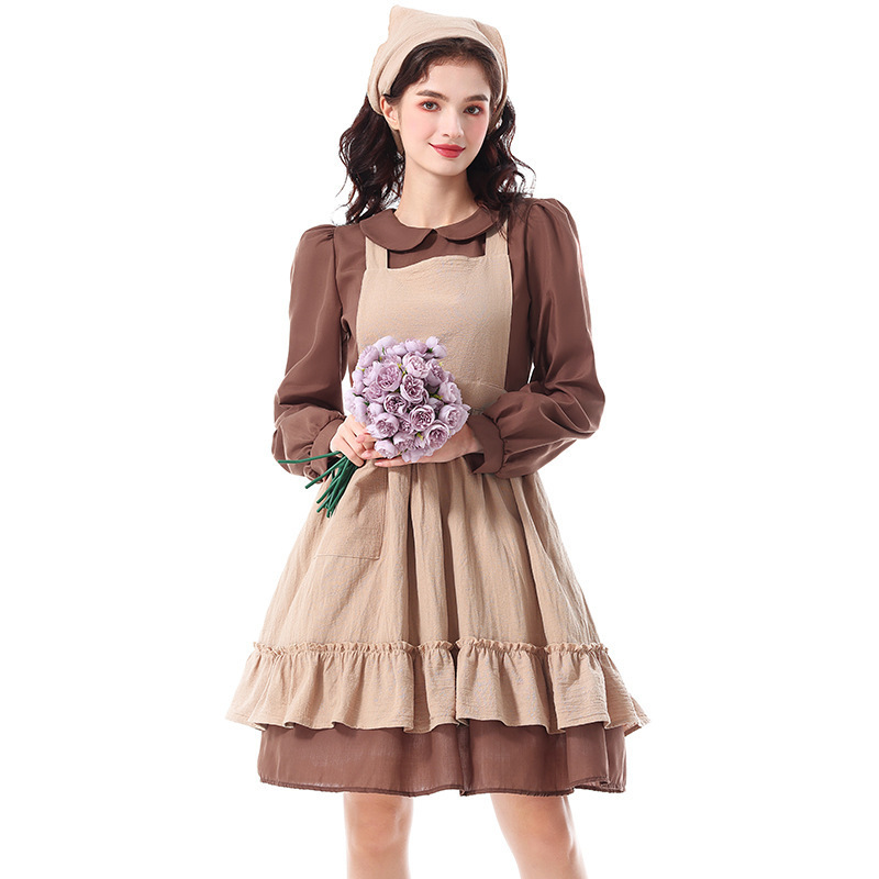 Halloween Costumes for Adults, Cinderella Maid Costumes, Stage Play Costumes, Pastoral Farm Maid Costumes, Poor People's Clothes Halloween Costumes for Adults, Cinderella Maid Costumes, Stage Play Costumes, Pastoral Farm Maid Costumes, Poor People's Clothes