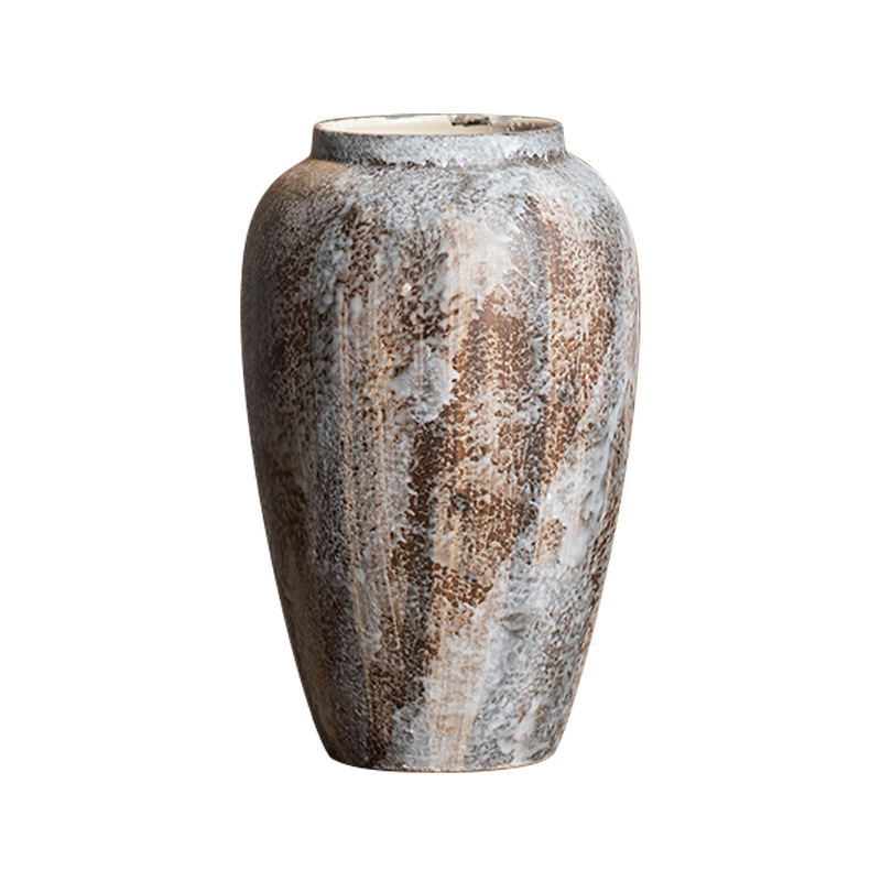 Jingdezhen, decoraciones de viento tranquilo, viejos vasos de cerámica hechos a mano, sala de estar, recipientes de flores, envío gratuito.