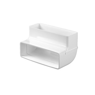Ll180Mm Flat Tube Integrated Stove Exhaust Pipe Range Hood Exhaust Pipe Plastic Pvc Can Be Pre-Embedded Smoke Pipe Flame Retardant