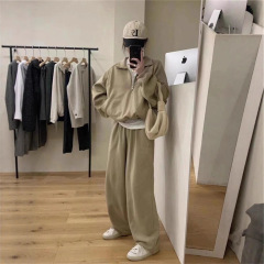 欧洲站时尚衣服女套装秋冬季休闲运动宽松气质卫衣卫裤显瘦两件套