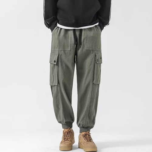 American Retro High Street Work Pants Men Straight Leg Wide Leg Casual Pants Year Fashion Trend Ins Pants