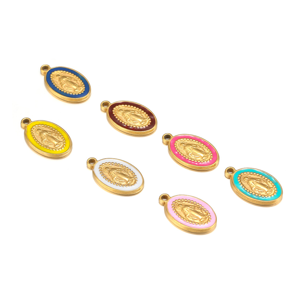 13g Weight Pendant Jewelry Making Type 18*10mm Jewelry Making Size DIY Jewelry Accessories Classification Hole 1~1.9mm Hole Size 5 PCS/Package Quantity 304 Stainless Steel Material Jesus Pattern Polished Finish Enamel Design Casual, Simple Style Style 5 PCS/Package 18*10mm Hole 1~1.9mm 304 Stainless Steel Jesus Polished Pendant 2