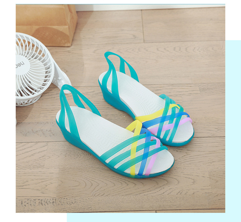 Women's Casual Color Block Open Toe Peep Toe Sandals display picture 17