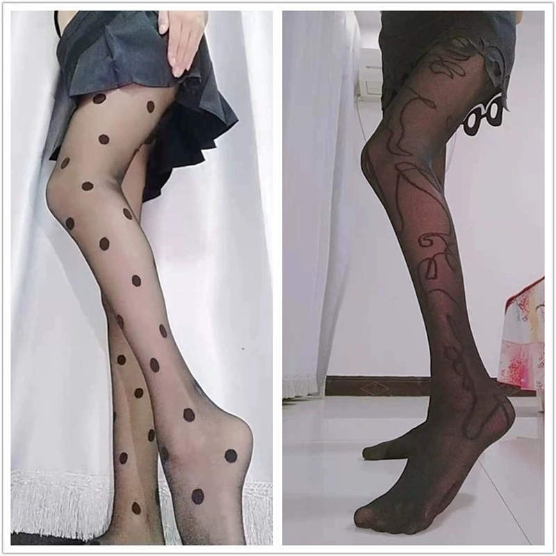 Колготки, летние, черные, тонкие, sexy брюки