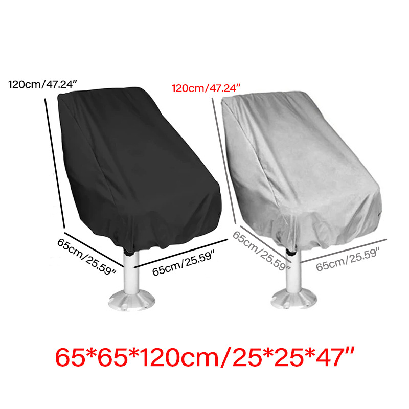 Waterproof Boat Seat Cover Anti-Uv Dustproof Yacht Boat Seat Cover Oxford Cloth Marine Outdoor Elastic Folding Chair Table Cover