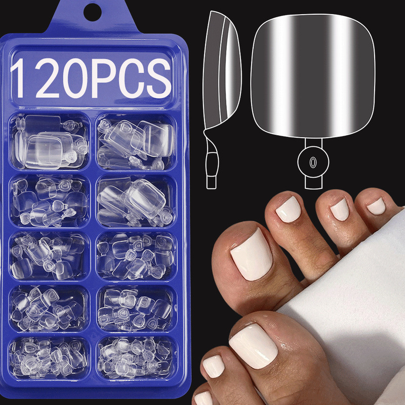 Cross Border 120 Pieces Nail Nails Toenail Patch Transparent Natural White Ultra Thin No Mark DIY Toenail Patch Cross Border 120 Pieces Nail Nails Toenail Patch Transparent Natural White Ultra Thin No Mark DIY Toenail Patch