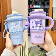 クロミアイスバーカップ魔法瓶カップ女の子用大容量ウォーターカップ女性用新2025高見え保冷ストローカップ