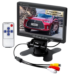 HD 7 düymlük masaüstü avtomobil monitoru, universal 12V-24V, iki tərəfli AV görüntü