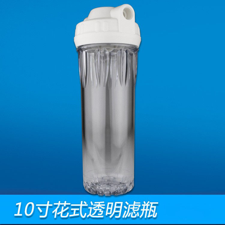 Accesorios transparentes del purificador del agua de la botella del filtro de 10 pulgadas 2 puntos 4 puntos COMO barril de filtro delantero de la cáscara doble del filtro del sello de la Fantasía