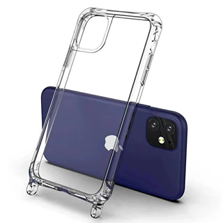适用苹果18亚克力一体挂绳孔17Air手机壳iPhone15透明13/14保护套