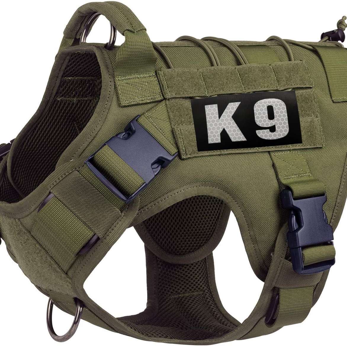 Fuente transfronteriza tela reflectante sello de collar de perro K9 servicio perros correa de mascota sello de velcro reflexión de luz nocturna