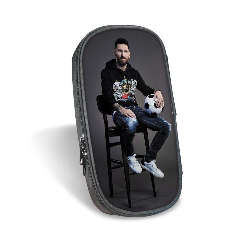 Estuche para lápices de lona Star Ronaldo para estudiantes de alto valor Estuche para papelería Messi Estuche para papelería multifuncional Estuche para lápices de gran capacidad