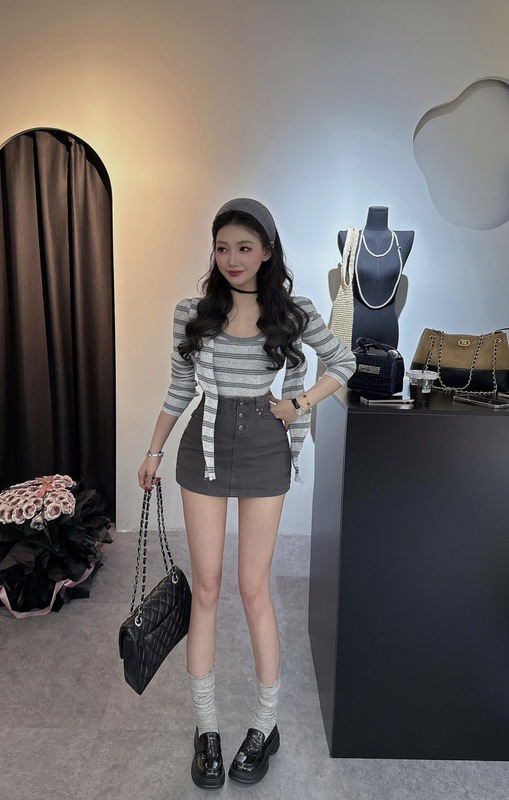 美式辣妹牛仔短裙女夏季新款浅色高腰显瘦修身a字包臀半身裙1812|undefined