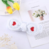 Colored headband with bow for face washing, yoga clothing, scarf, hair accessory, with embroidery, wholesale