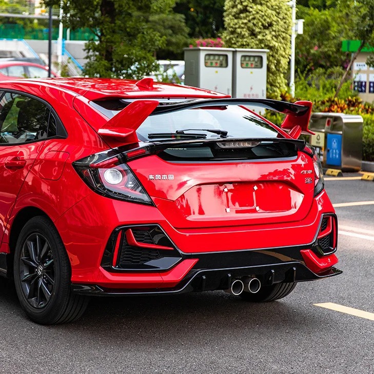 Suitable for 16-21 Honda Civic Hatchback 10Th Generation Type-R Model Modified Rear Wing Spoiler Fixed Wind Pressure Wing