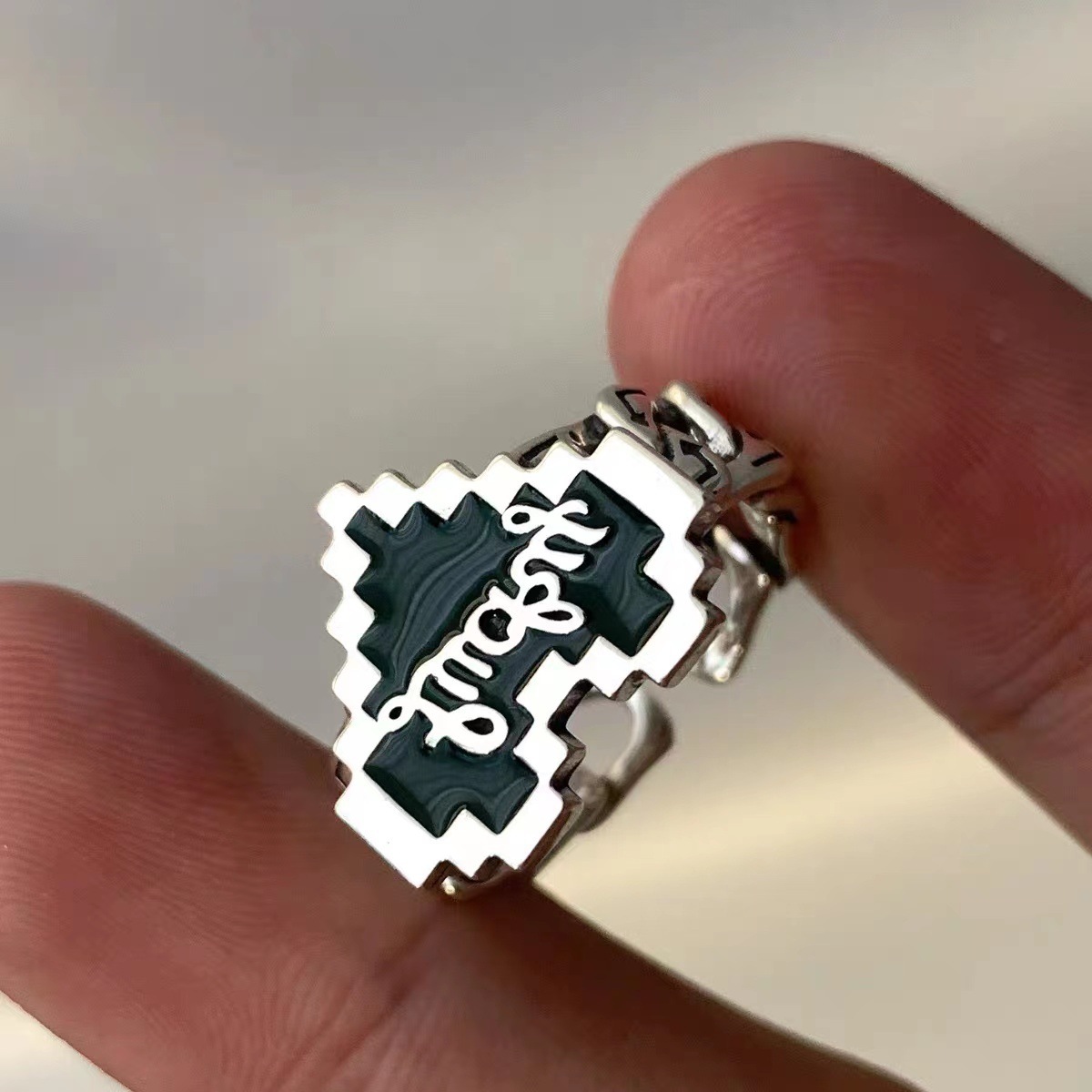 1 Piece Fashion Letter Heart Shape Metal Drip glazed Womenu0027S Open Ring